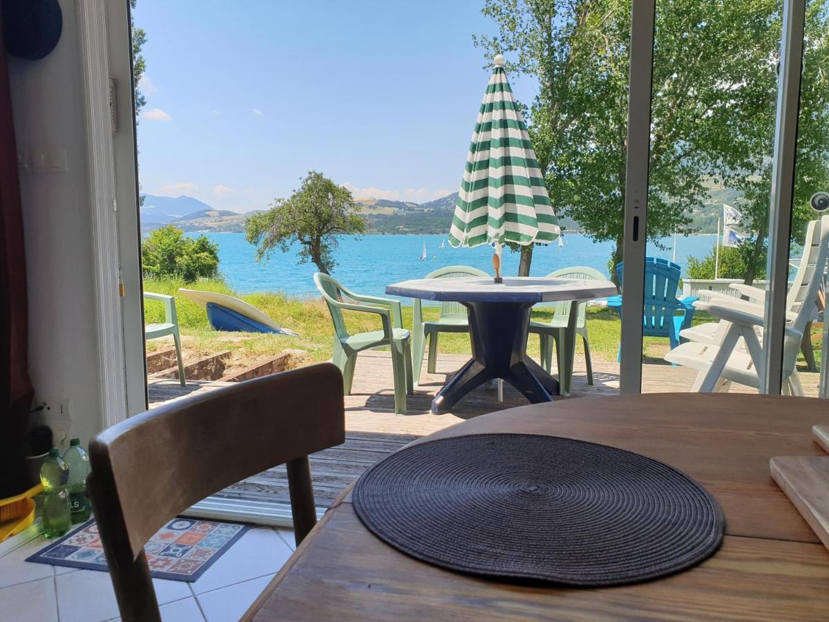 Rez de plage-Canoé+Paddle-70m² Savines Esterno foto