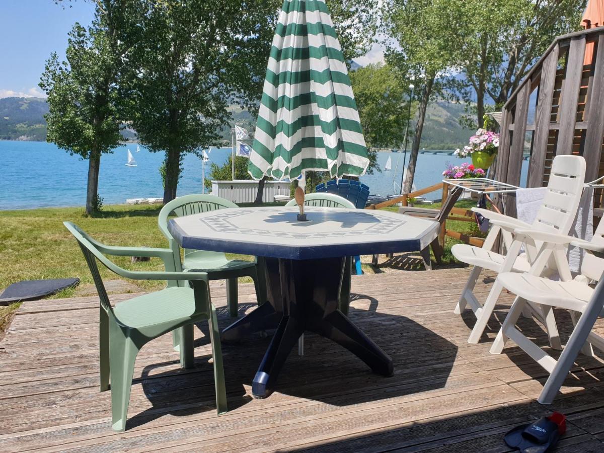 Rez de plage-Canoé+Paddle-70m² Savines Esterno foto