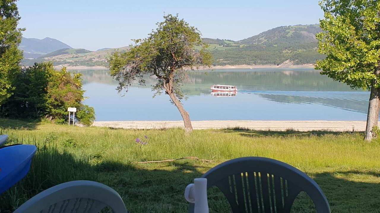 Rez de plage-Canoé+Paddle-70m² Savines Esterno foto