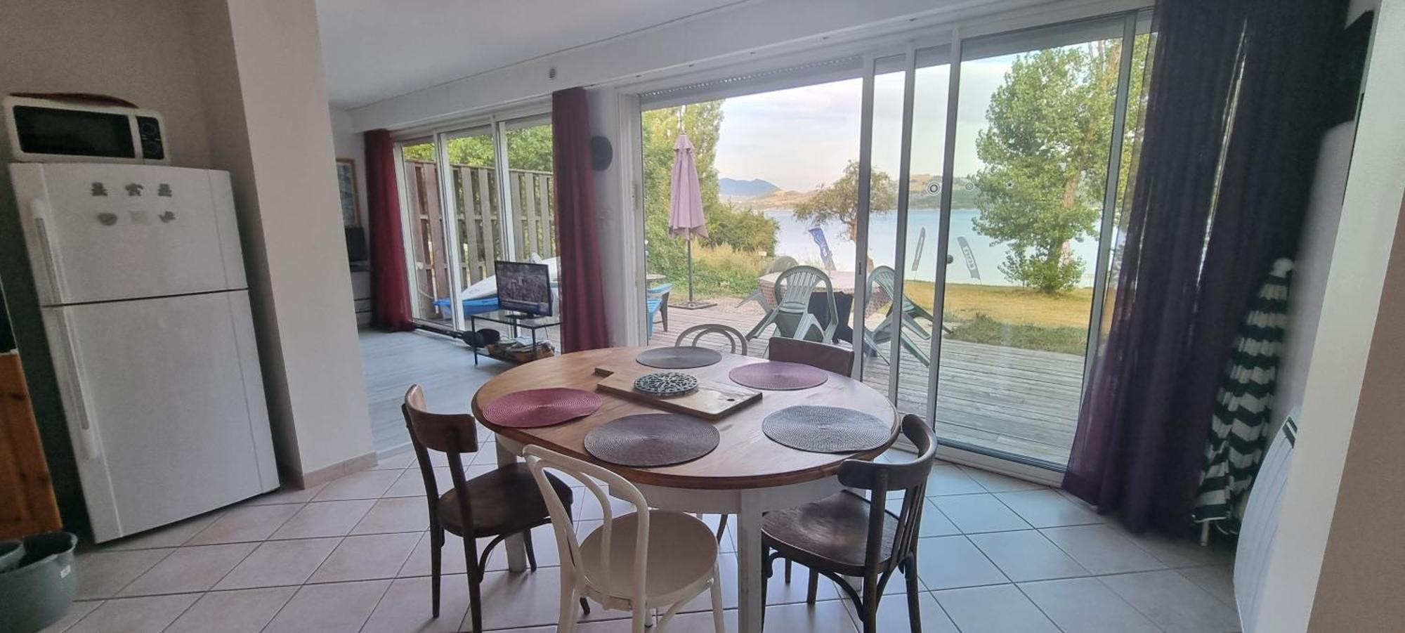 Rez de plage-Canoé+Paddle-70m² Savines Esterno foto